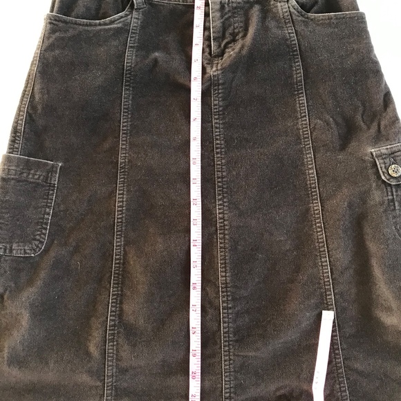 Columbia A line chocolate brown skirt women 4 knee length brushed cotton classic - Picture 12 of 12